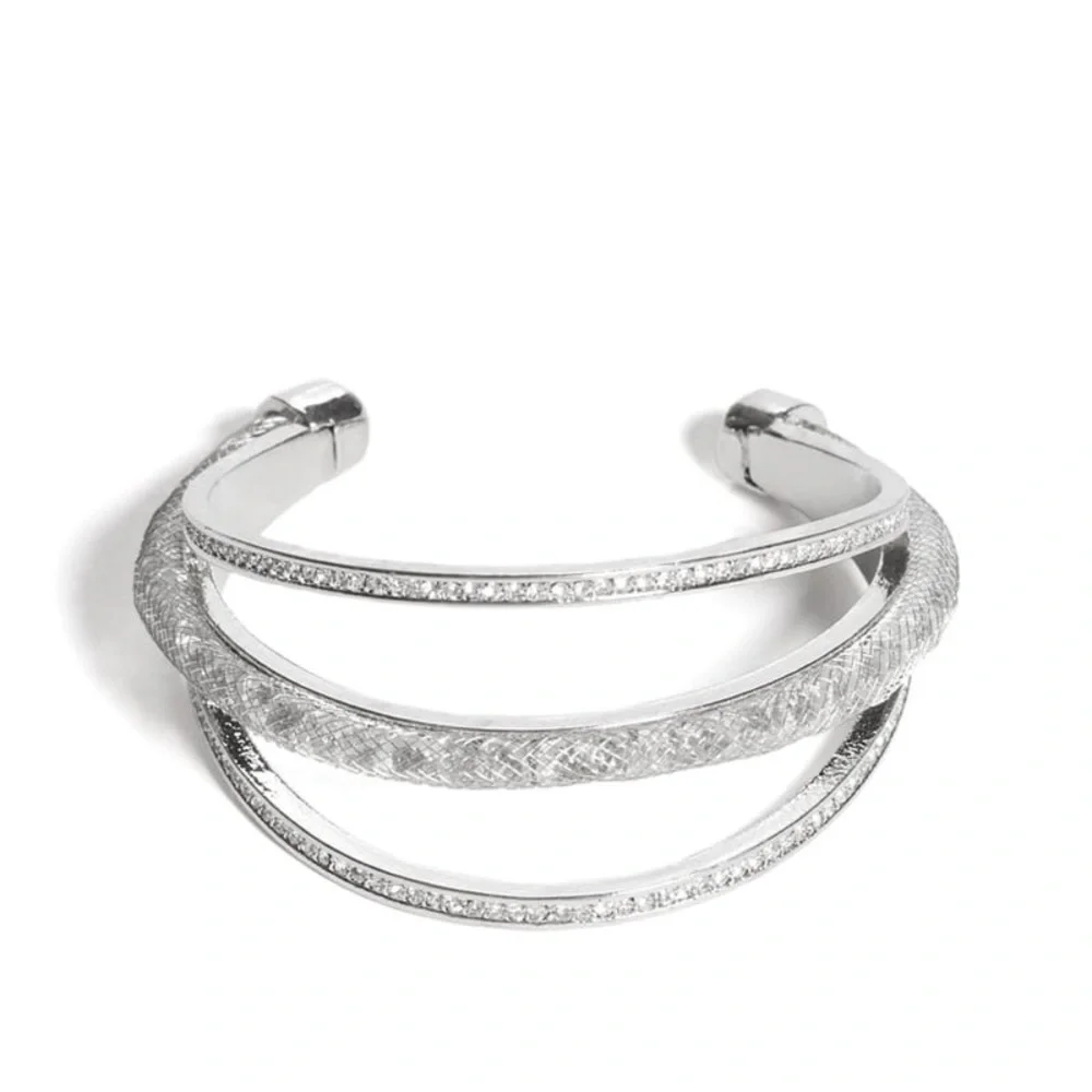 New GUESS Silver-Tone Patricia Cuff Bracelet